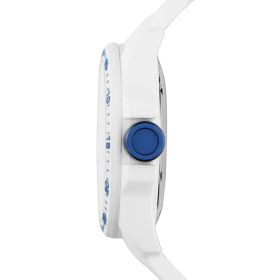  Decker Three Hand Silicone Watch - White 
